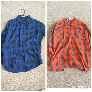 Flannel style tops for women